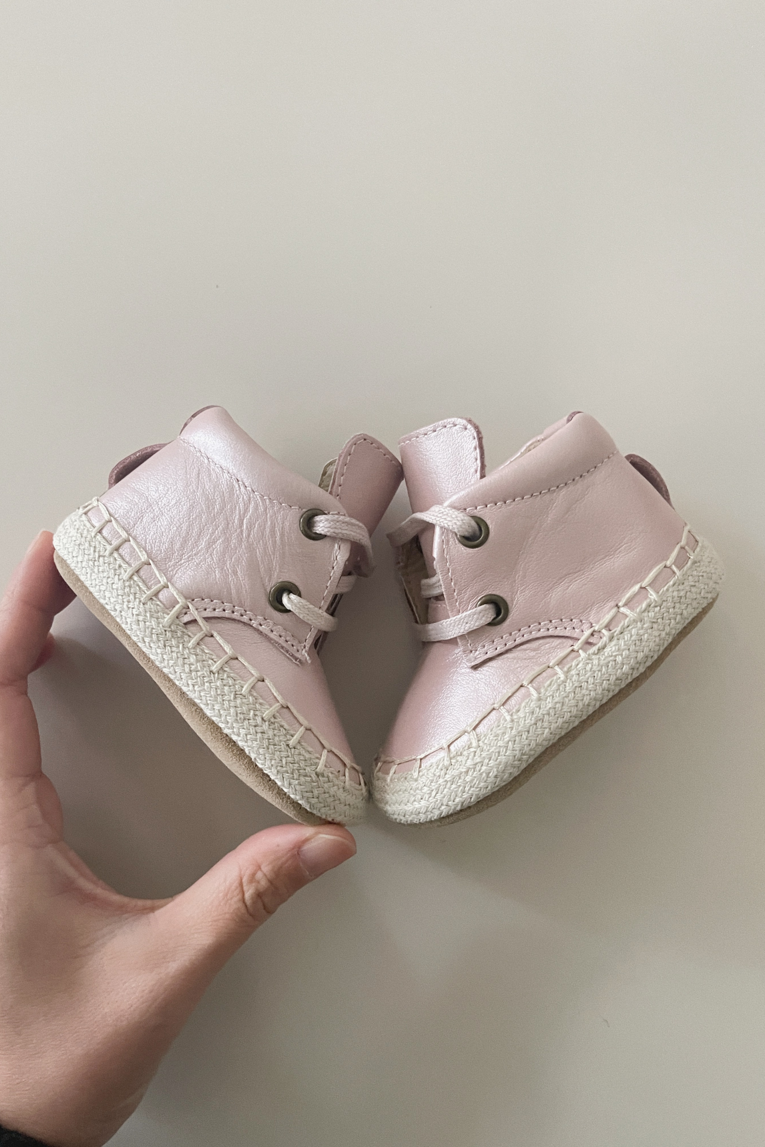 Baby High Tops Shoes - Blush Pearl