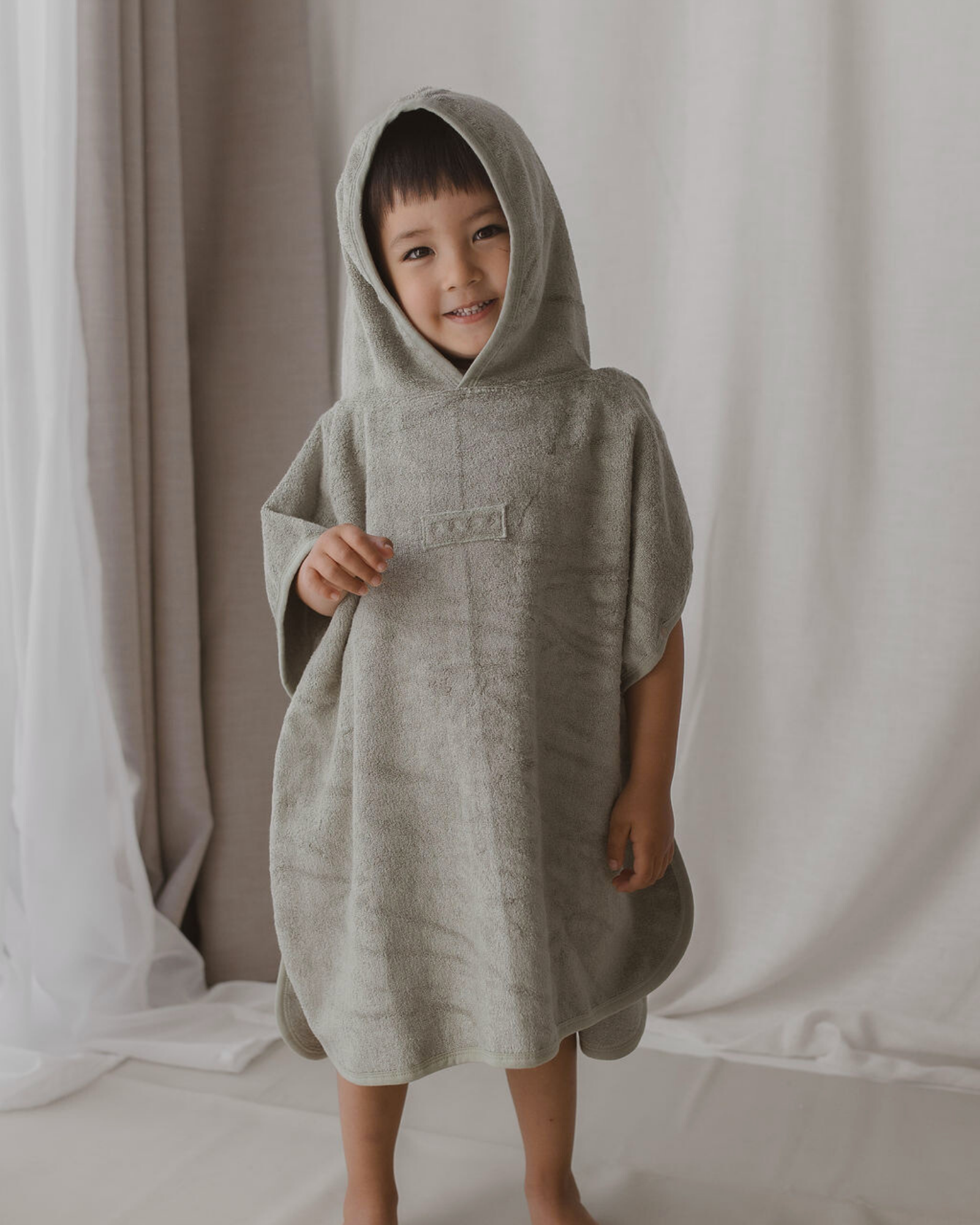 Kids Poncho Towel. Sage