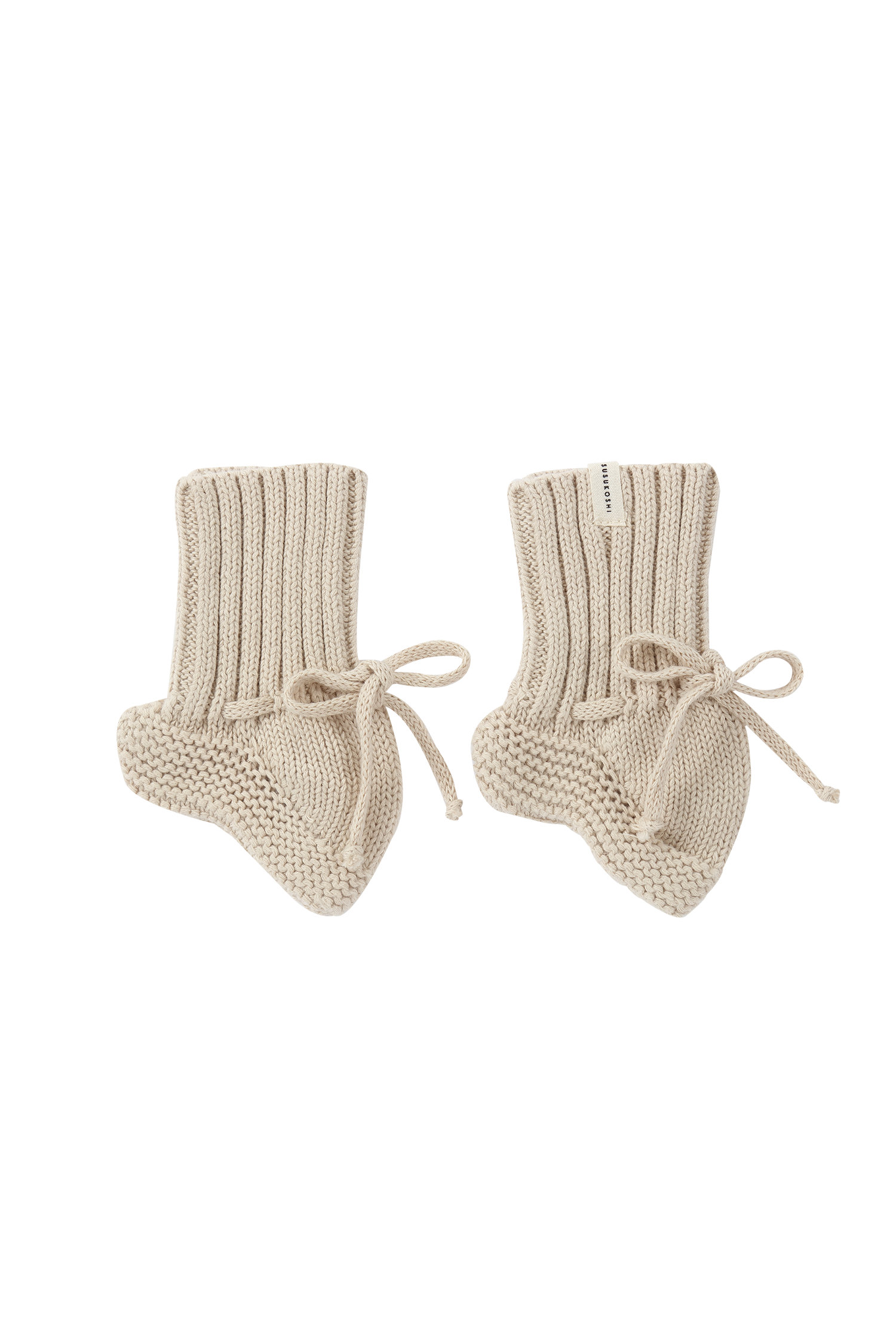 Knit Baby Booties. Soy
