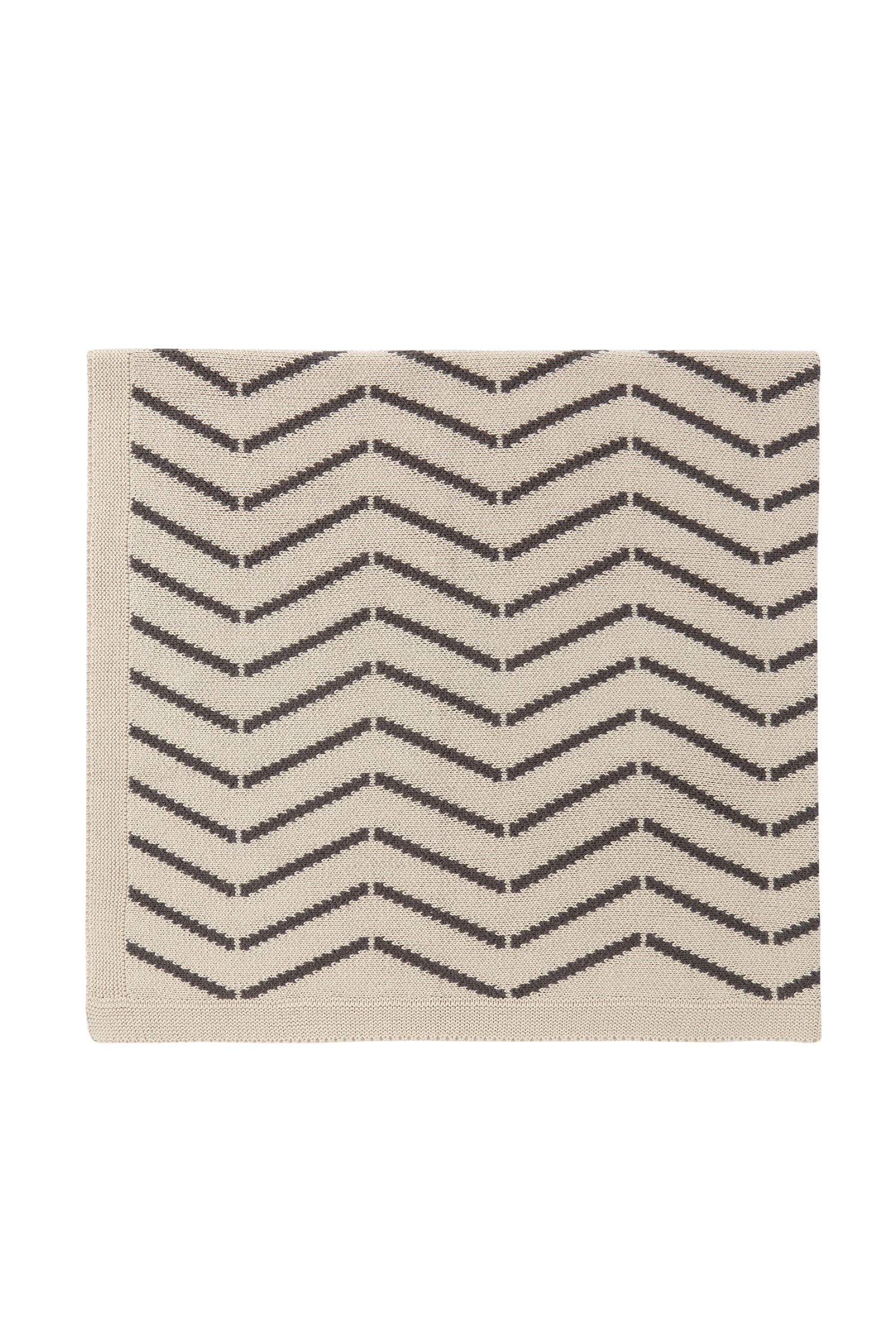 Knit Chevron Blanket. Soy