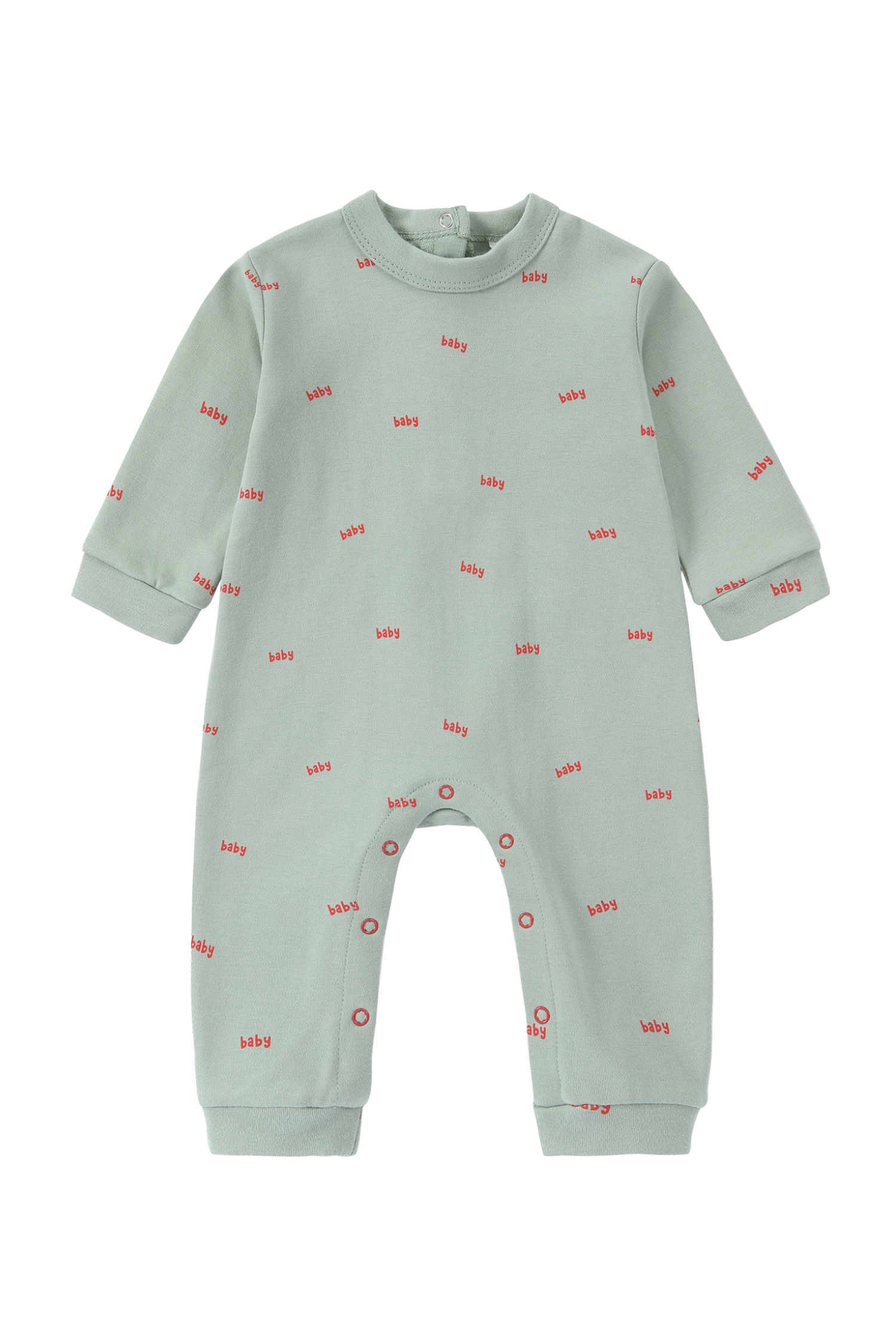 Pima Relaxed Fit Romper - Typo Baby. Sage