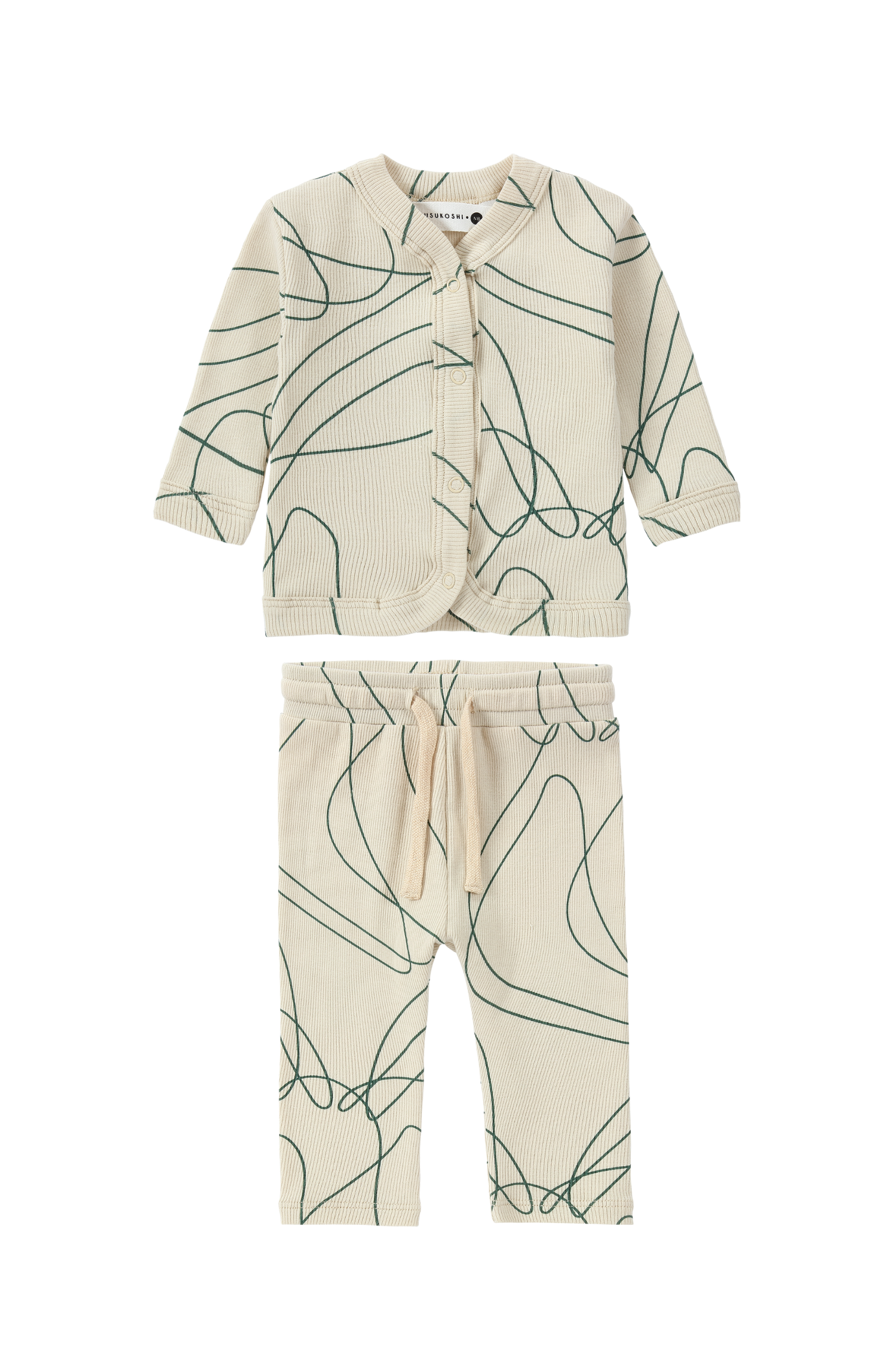 bundle: cardigan x legging ripple pine