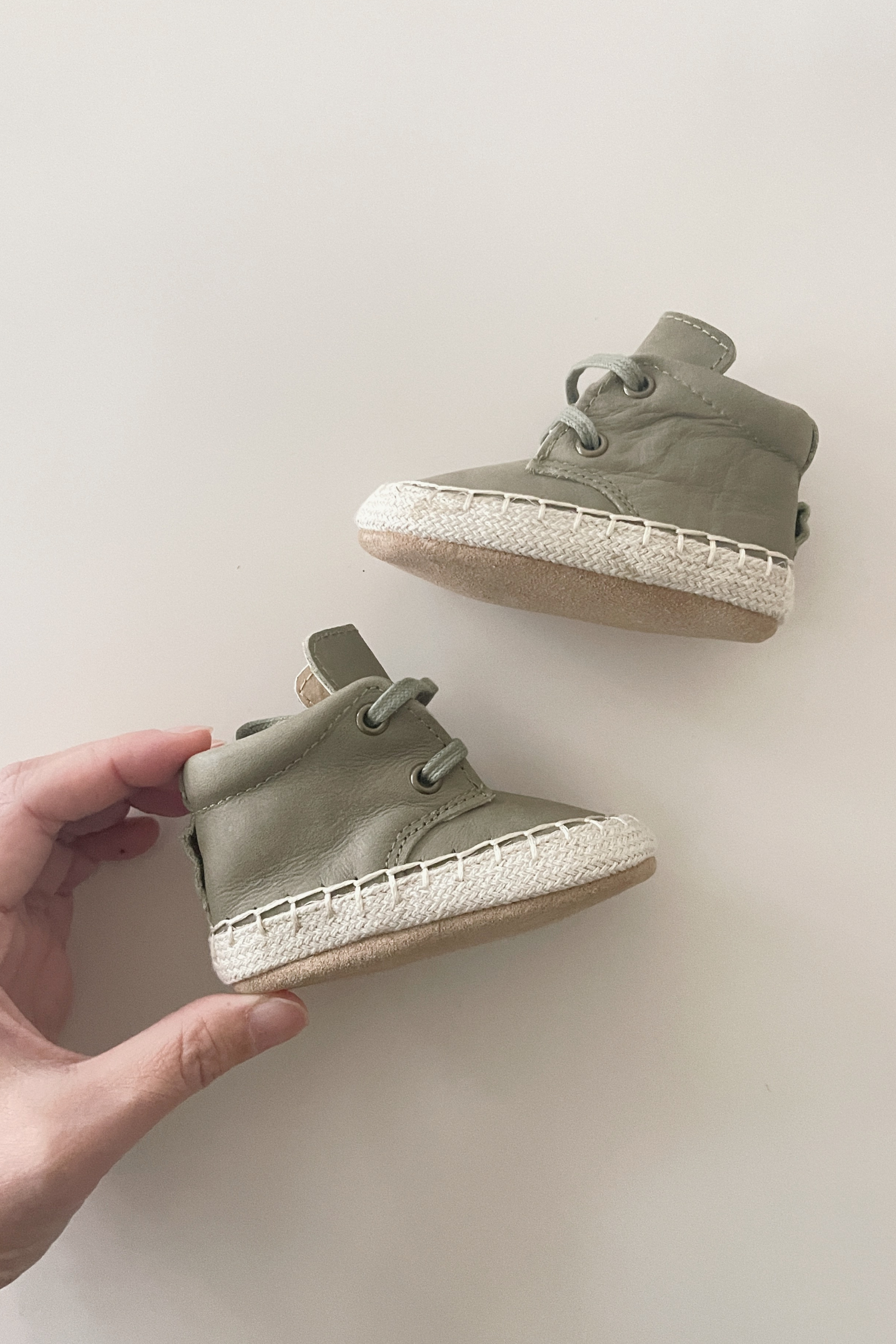 Baby High Tops Shoes - Nubuck Olive