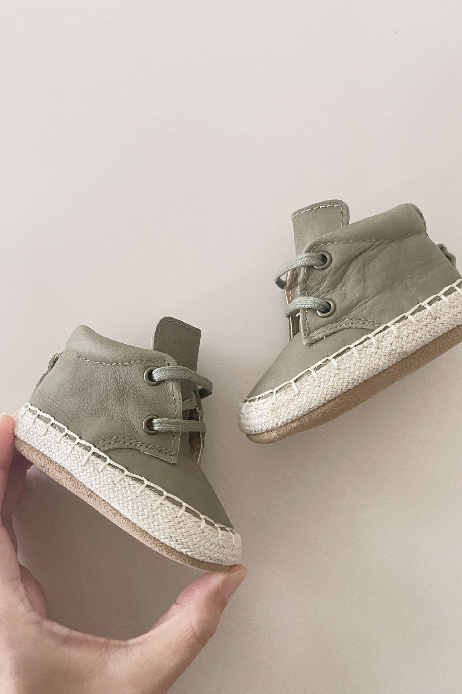 Baby High Tops Shoes - Nubuck Olive
