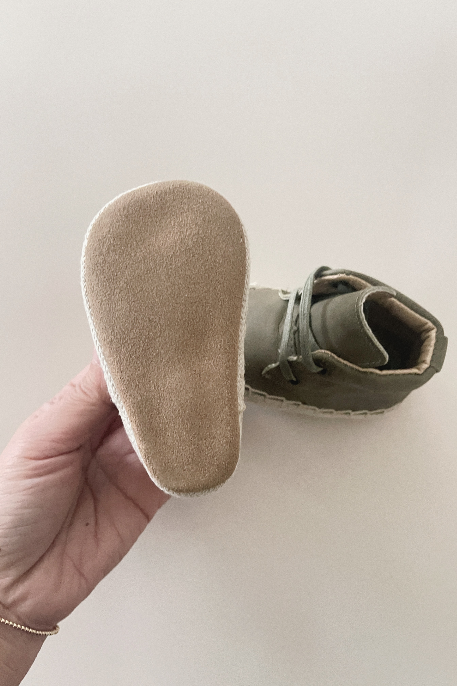 Baby High Tops Shoes - Nubuck Olive