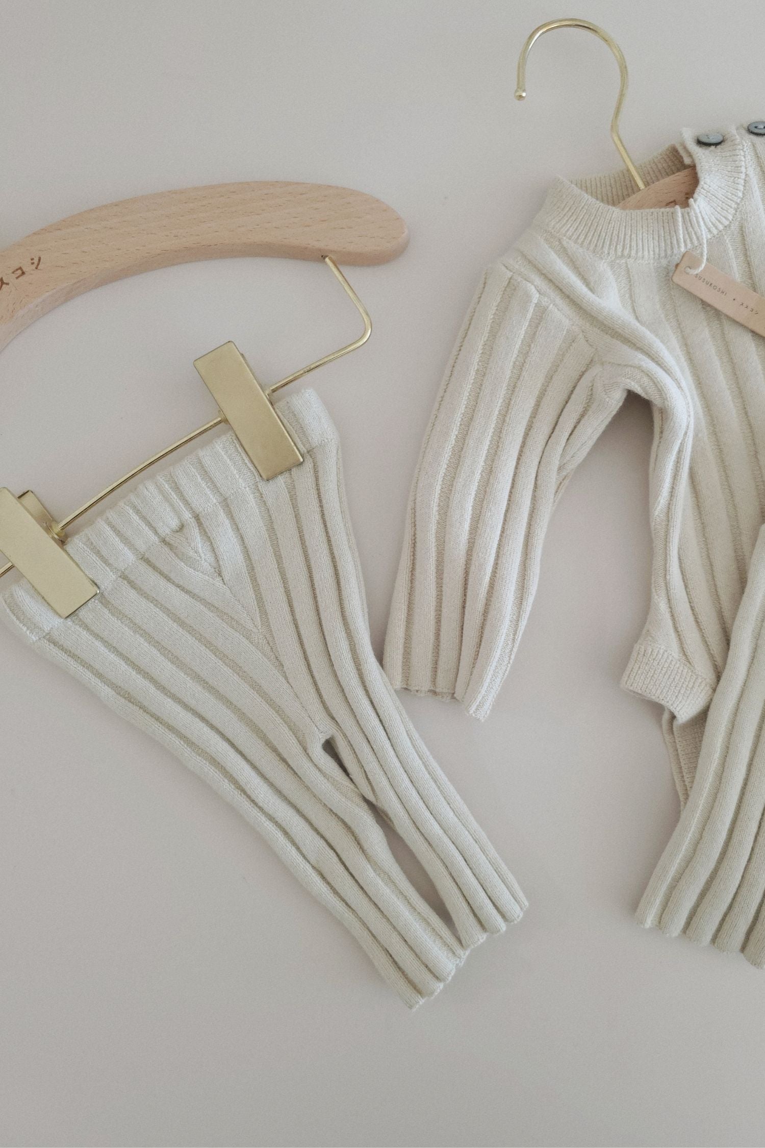 Cotton Knit Baby Ribbed Legging. Cotton