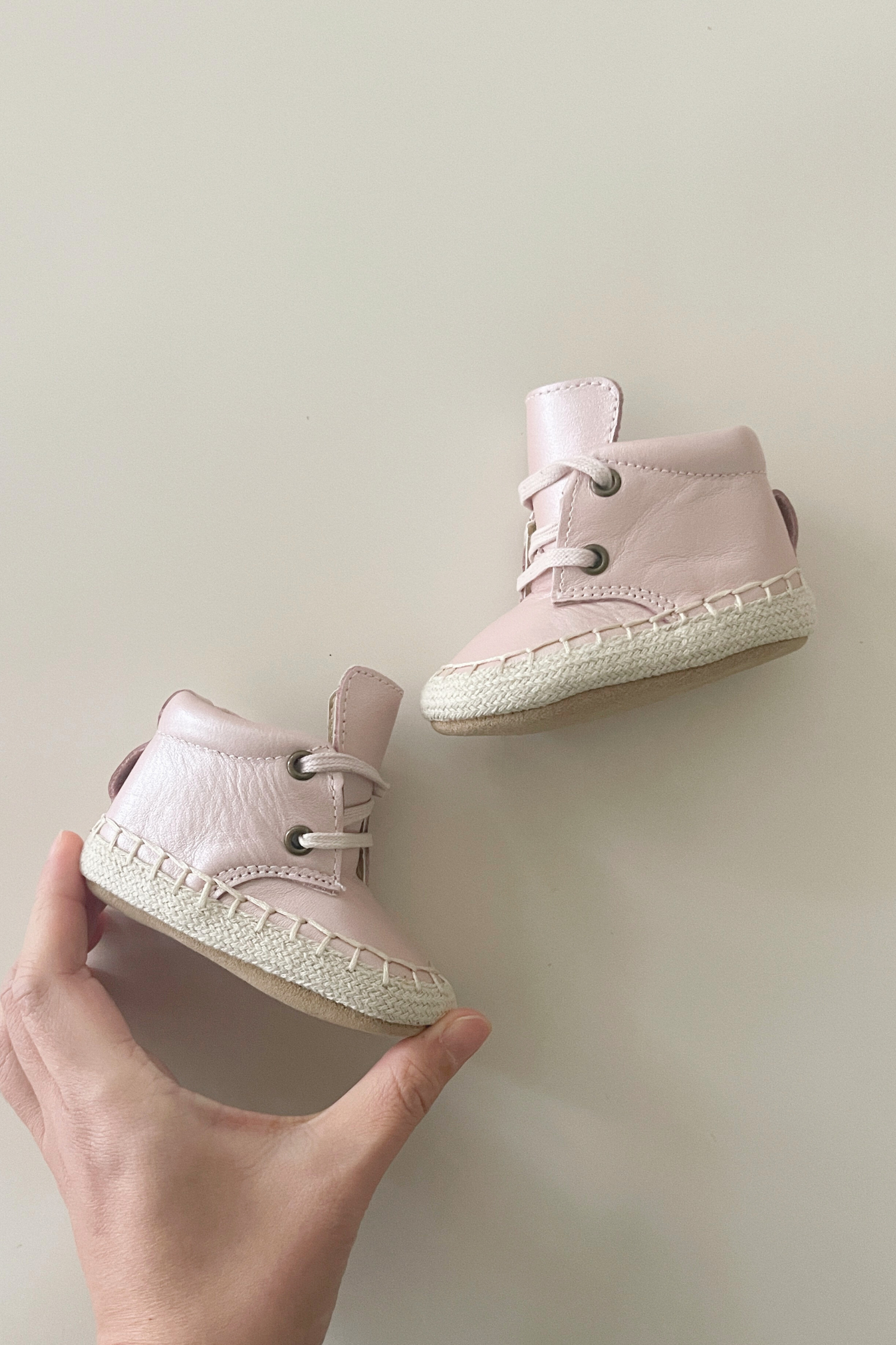 Baby High Tops Shoes - Blush Pearl