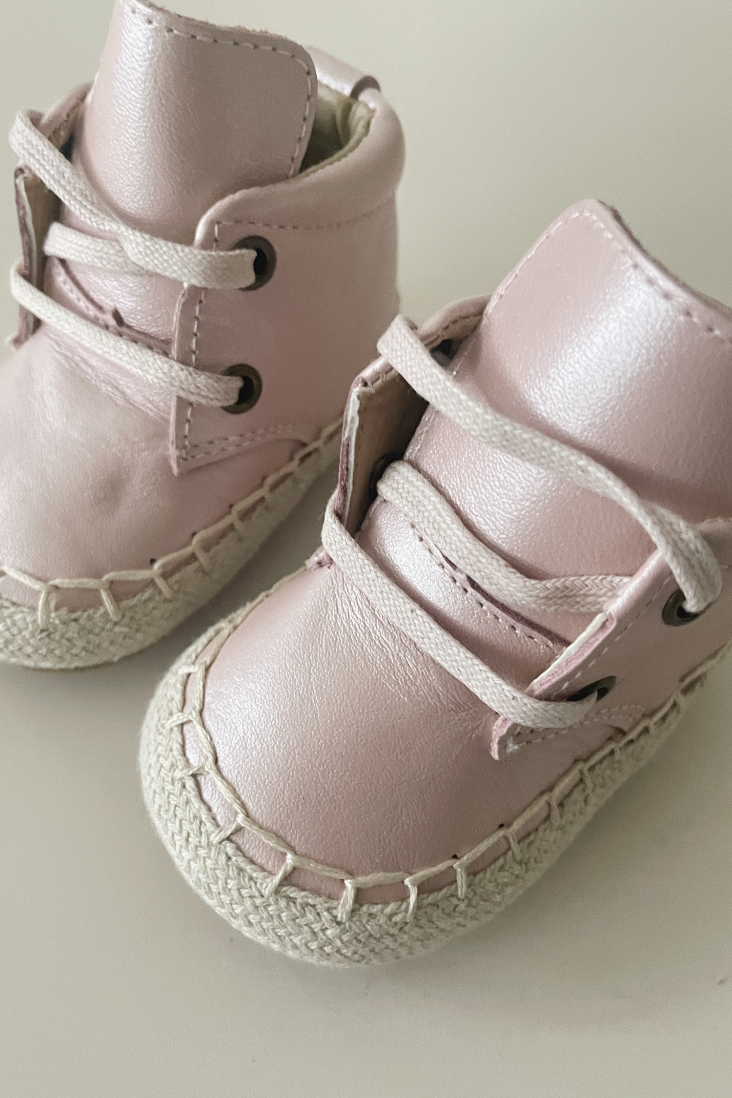 Baby High Tops Shoes - Blush Pearl