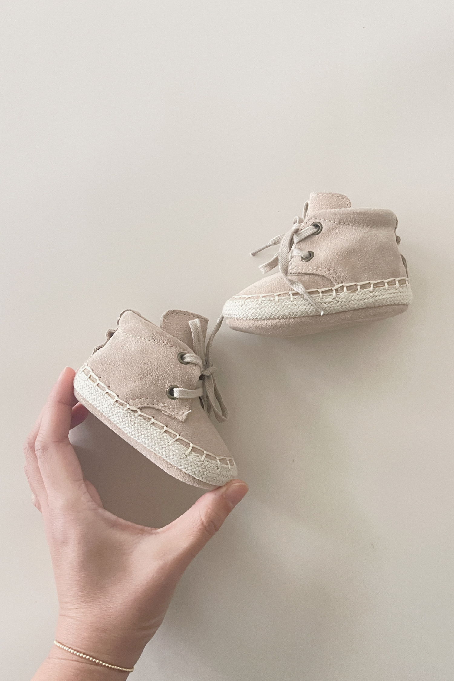 Baby High Tops Shoes - Suede Linen