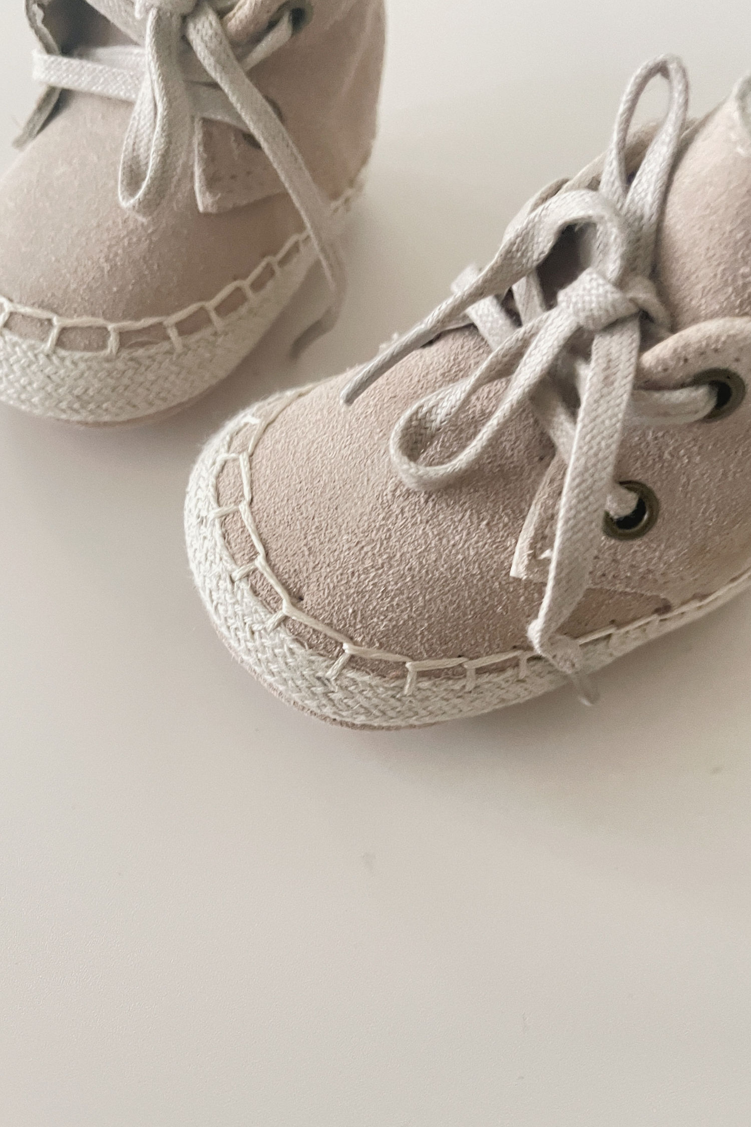 Baby High Tops Shoes - Suede Linen