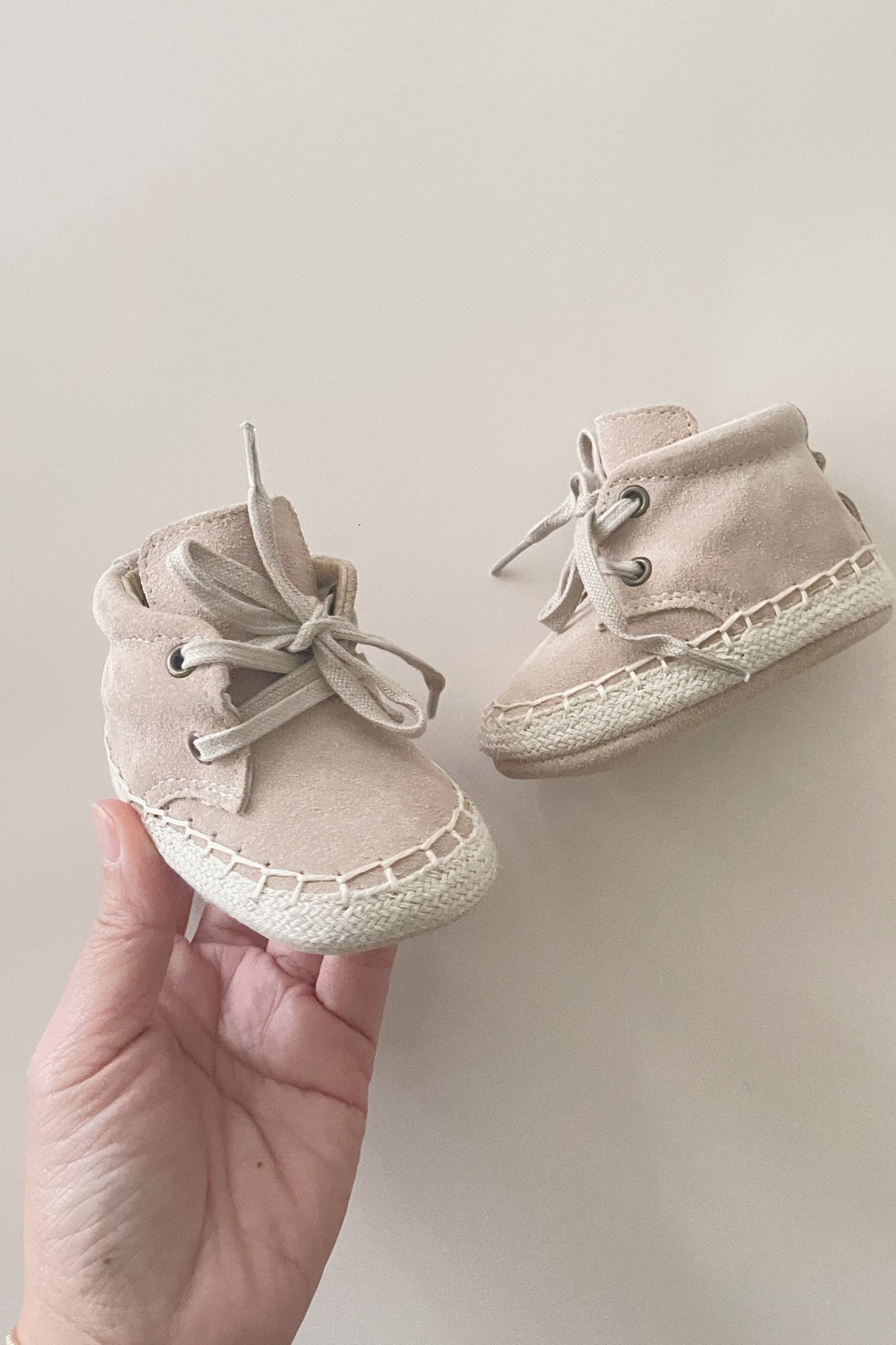 Baby High Tops Shoes - Suede Linen