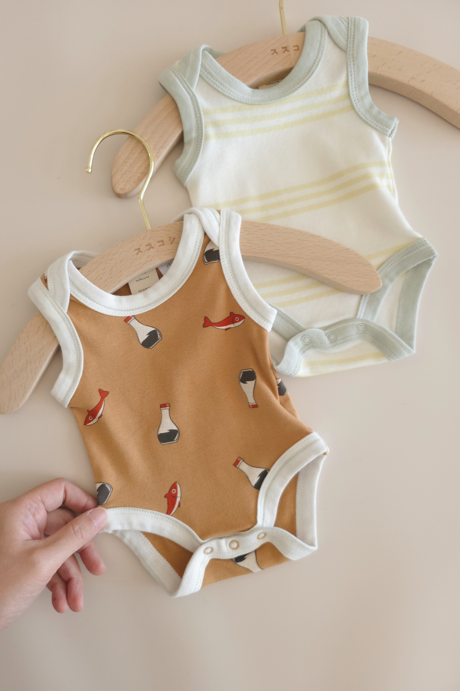 Retro Lapped Suit Singlet (Pack of 2). Fish x Soy