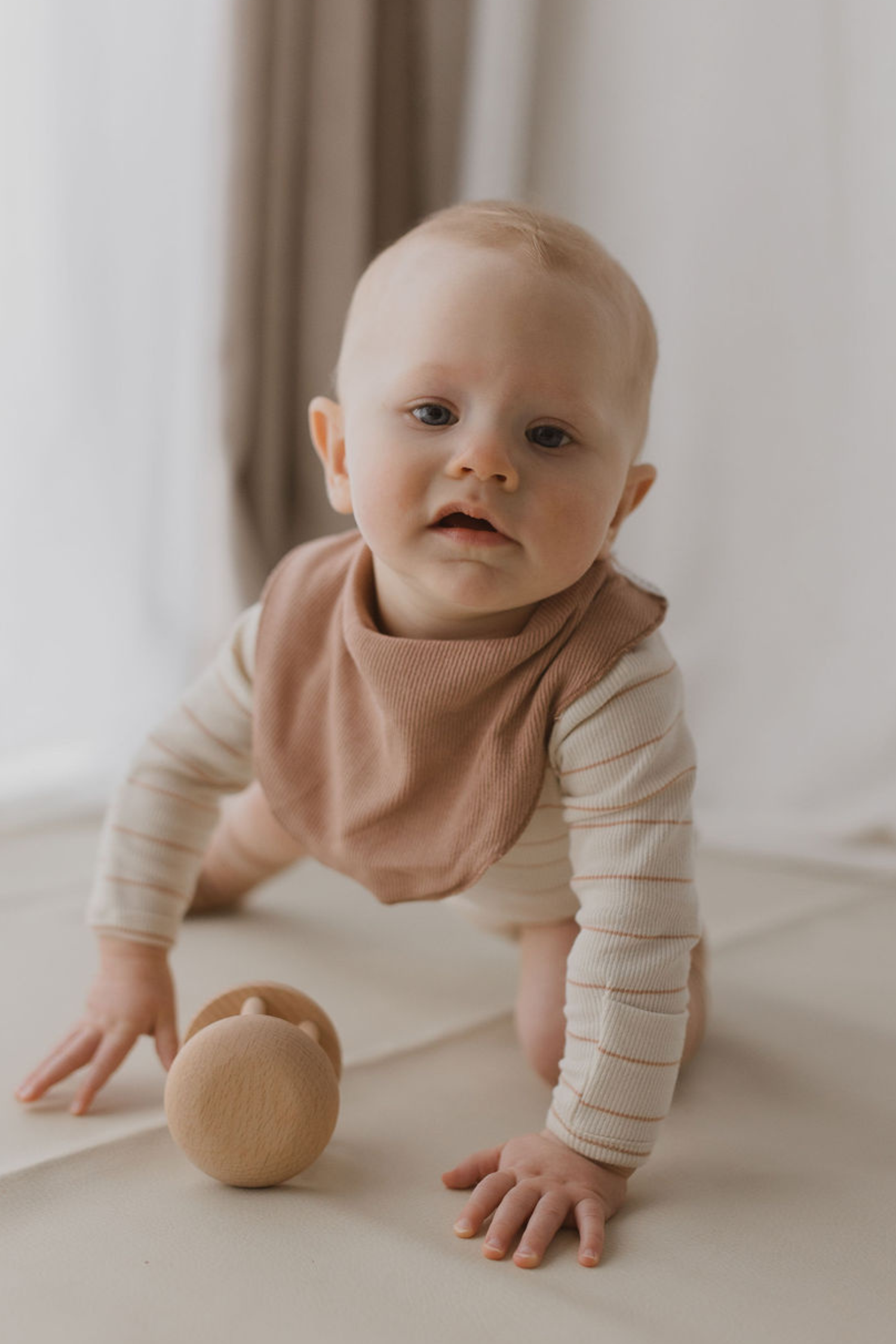 Baby Bib. Terracotta