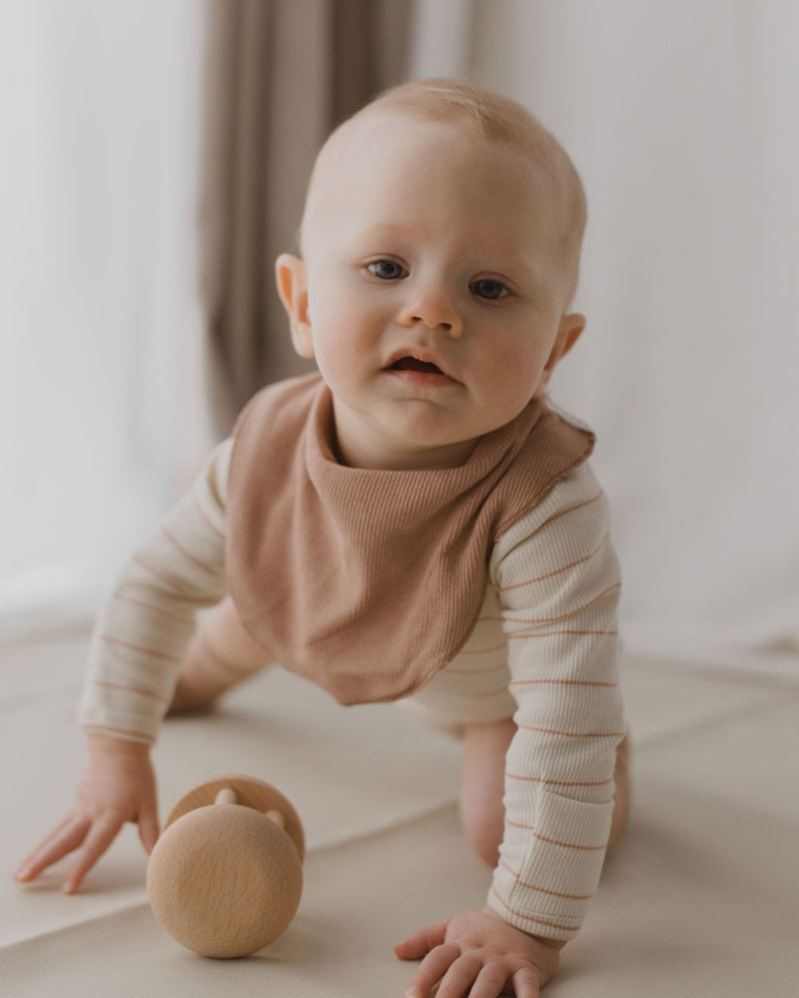 Baby Bib. Terracotta