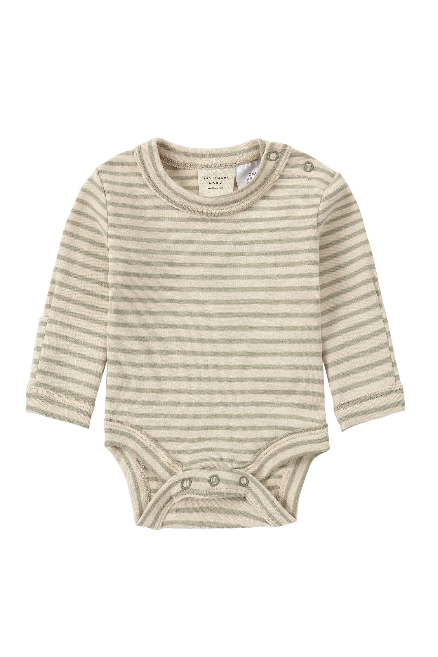 Classic Suit. L/S Sage Stripes
