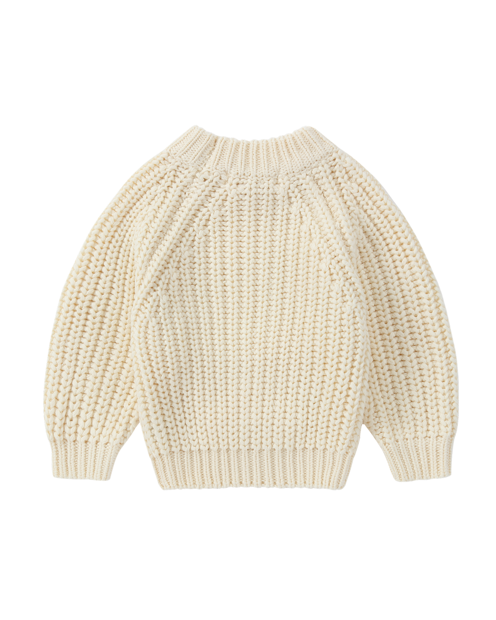 Knit Chunky Pullover. Bone