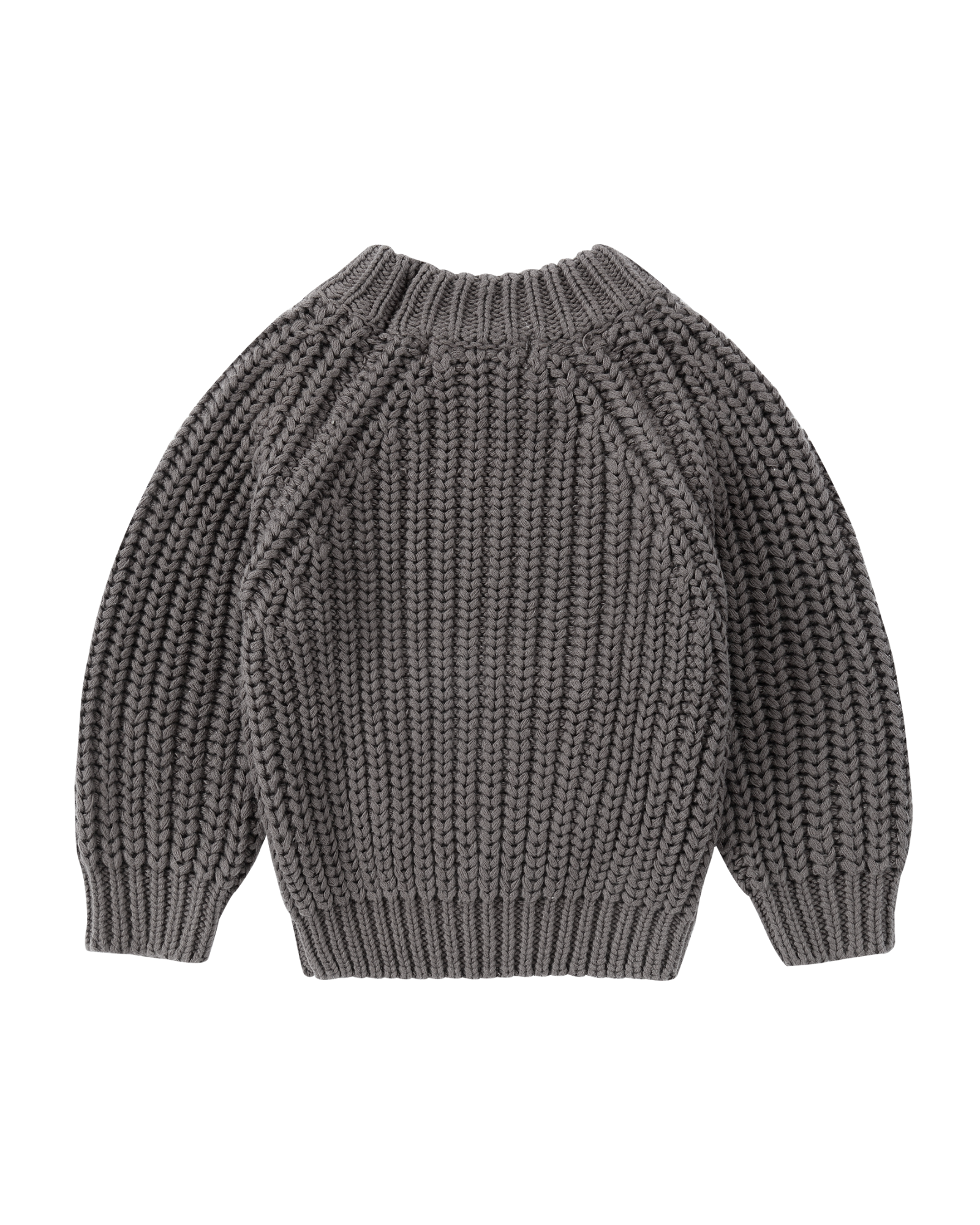 Knit Chunky Pullover. Lava Rock