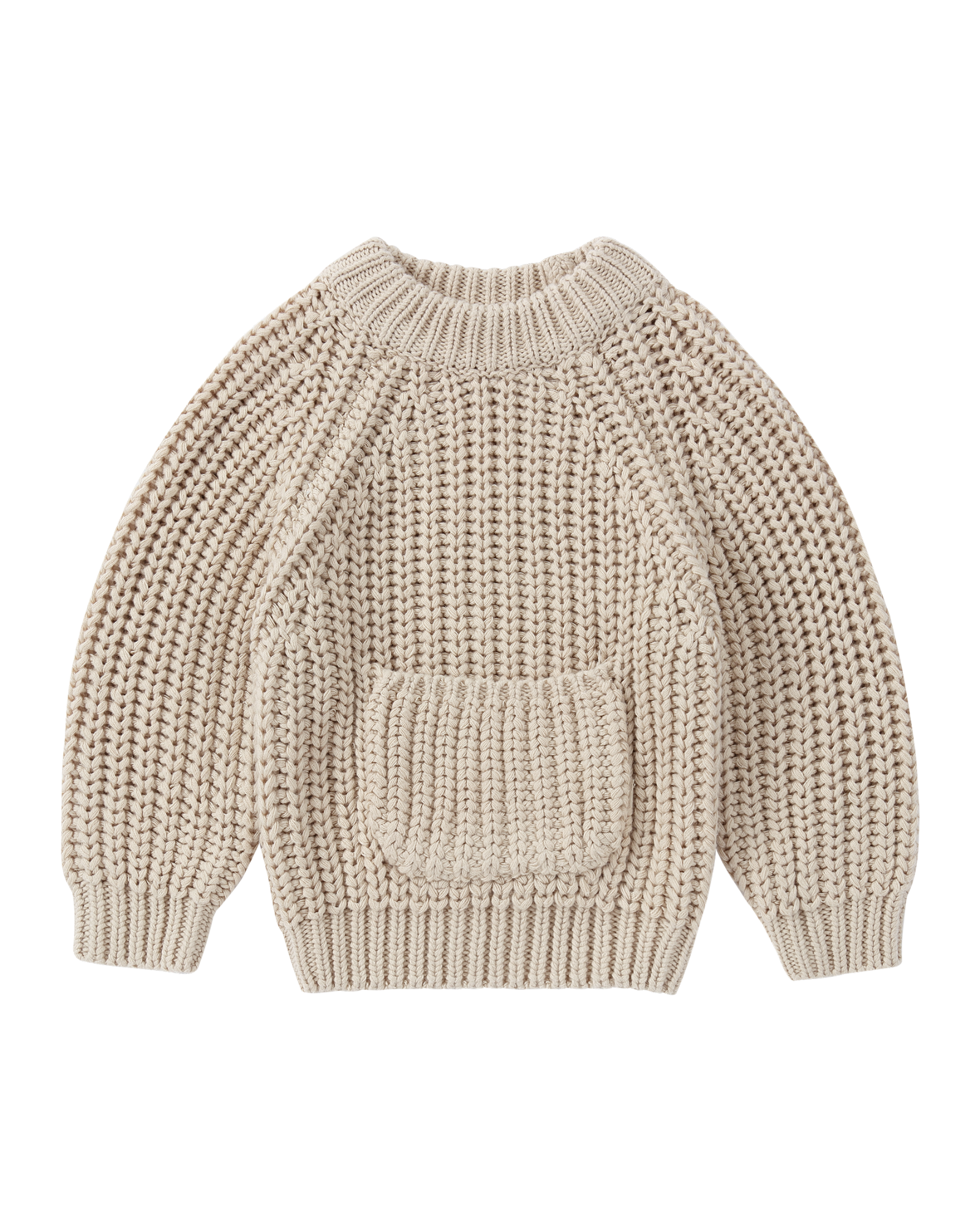 Knit Chunky Pullover. Soy