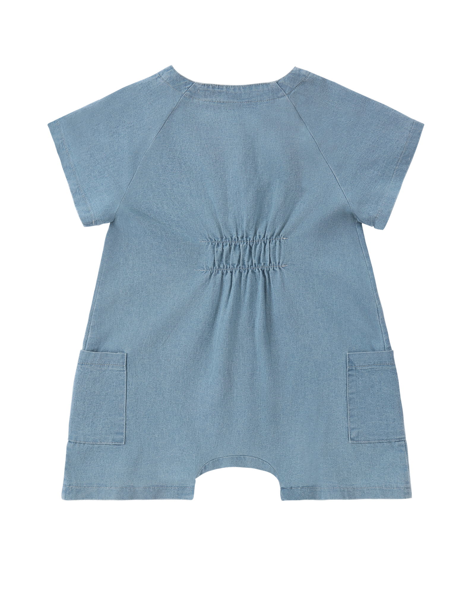 Denim Mechanic Baby Suit Shorts. Blue