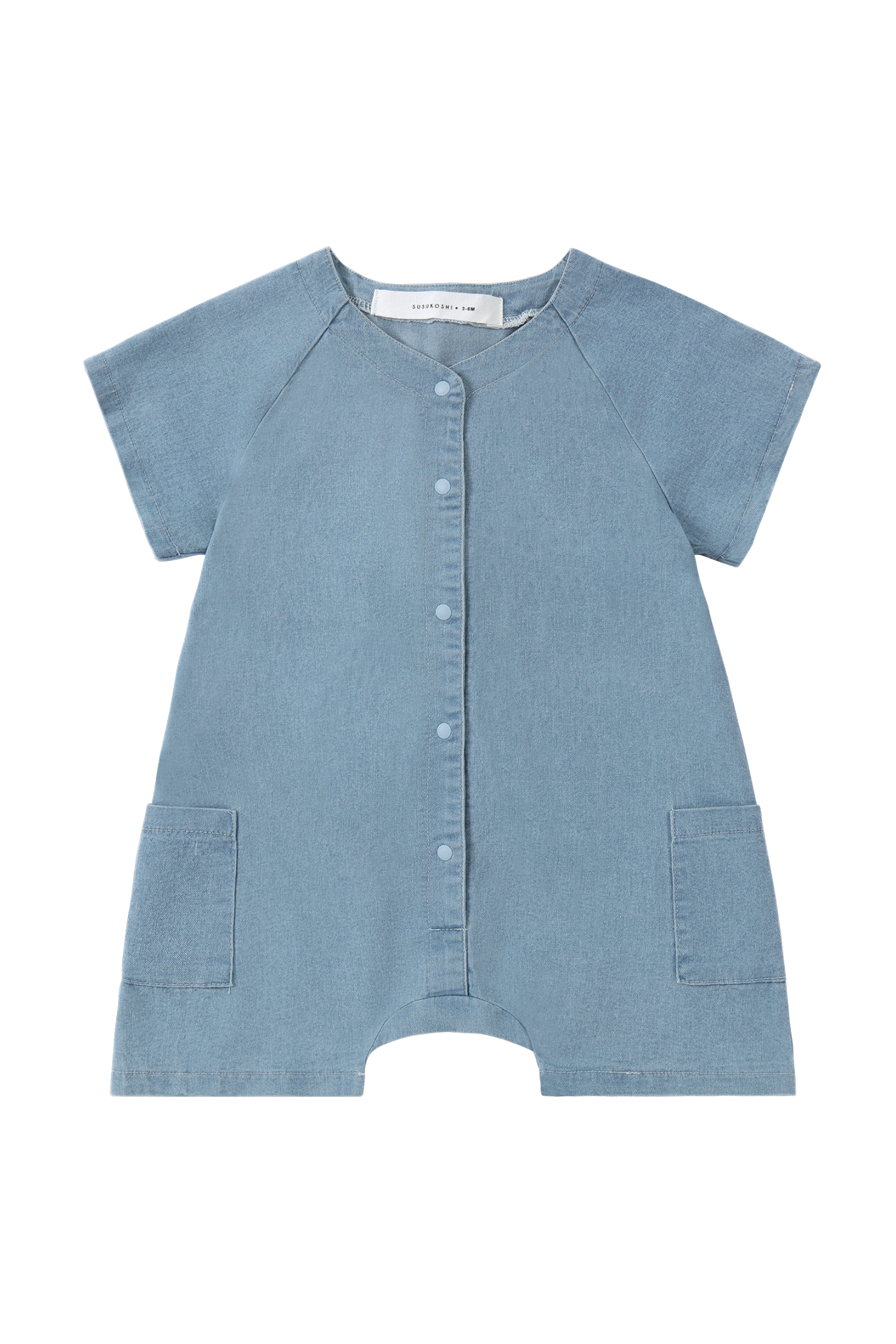 Denim Mechanic Baby Suit Shorts. Blue