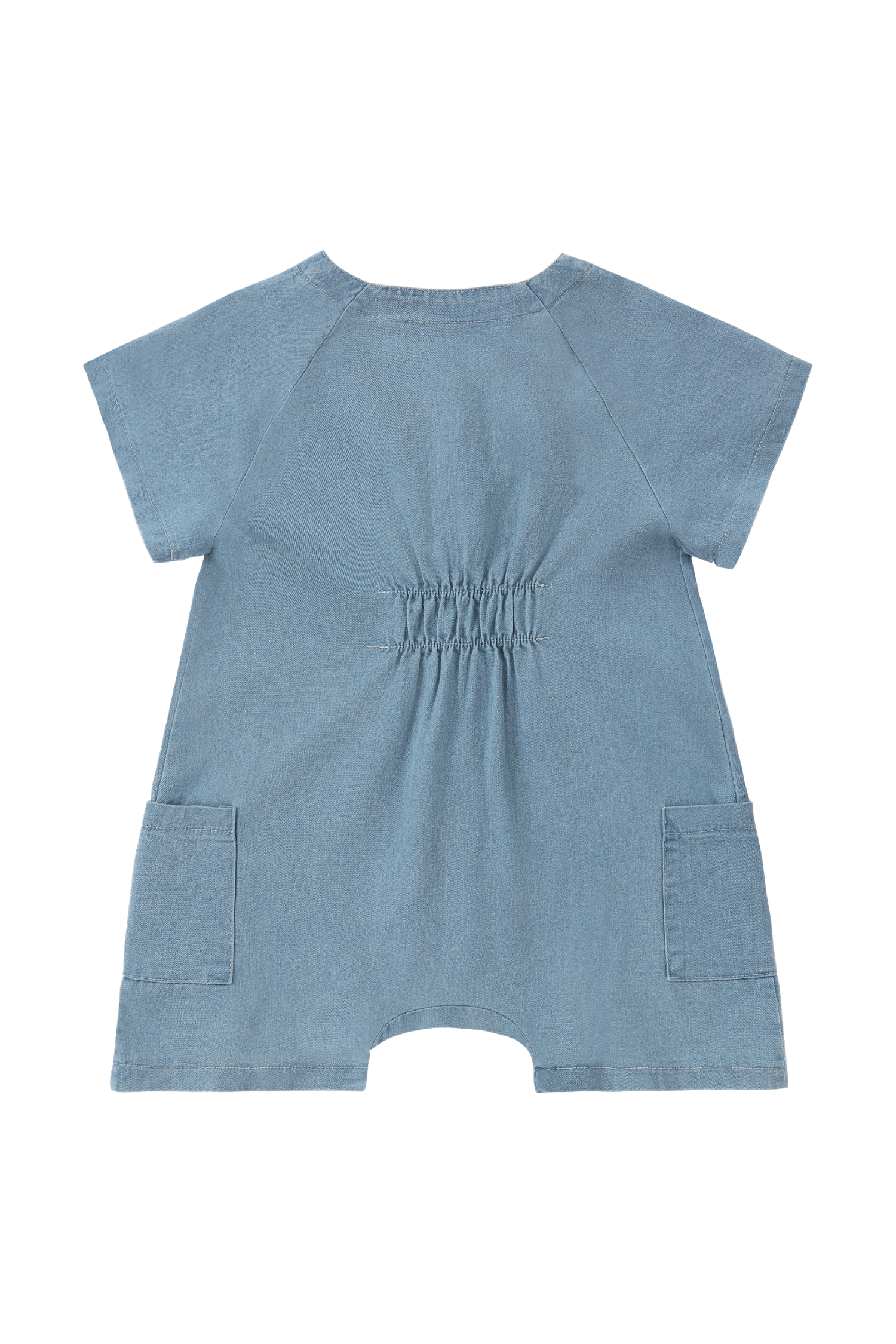 Denim Mechanic Baby Suit Shorts. Blue