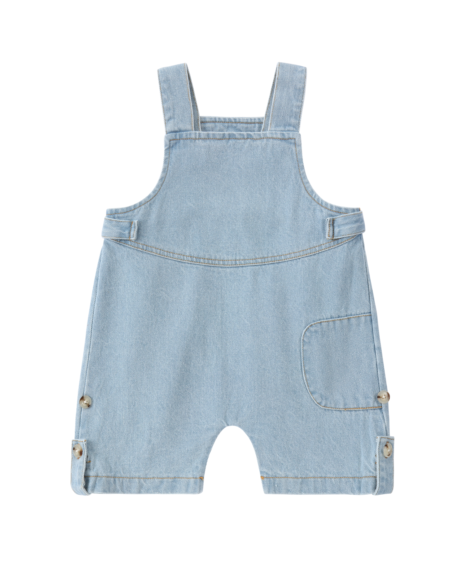 Denim Overall Shorts. Baby Blue