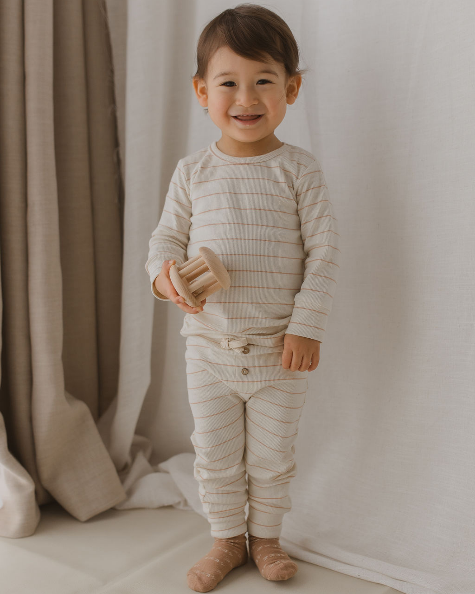 KIDS PJ Long Sleeve Set. Coco Stripes