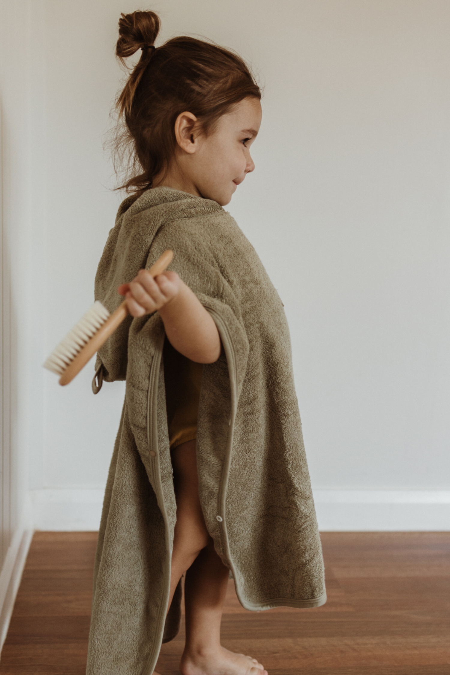 Kids Poncho Towel. Sage