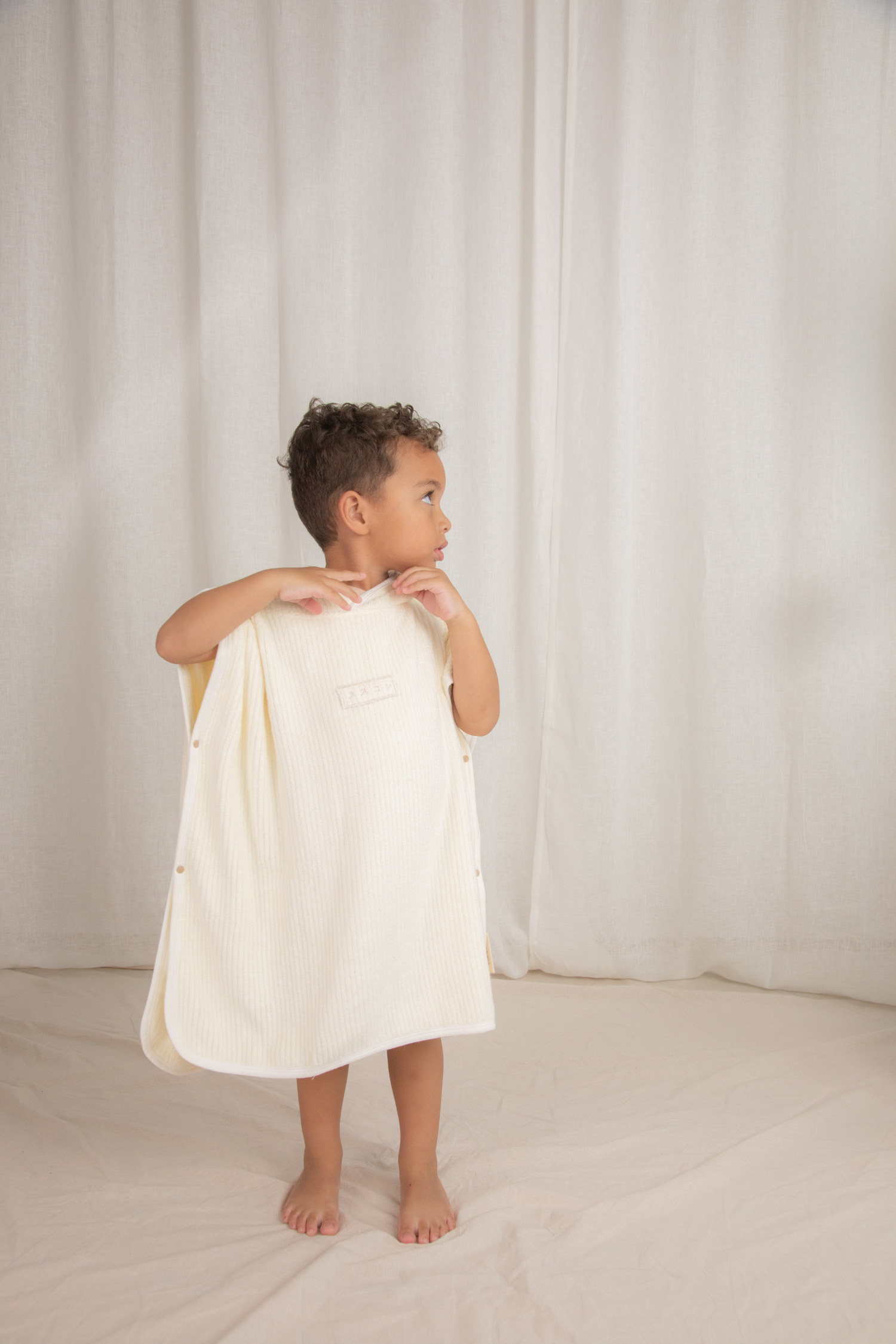 Kids Poncho Towel. Powder