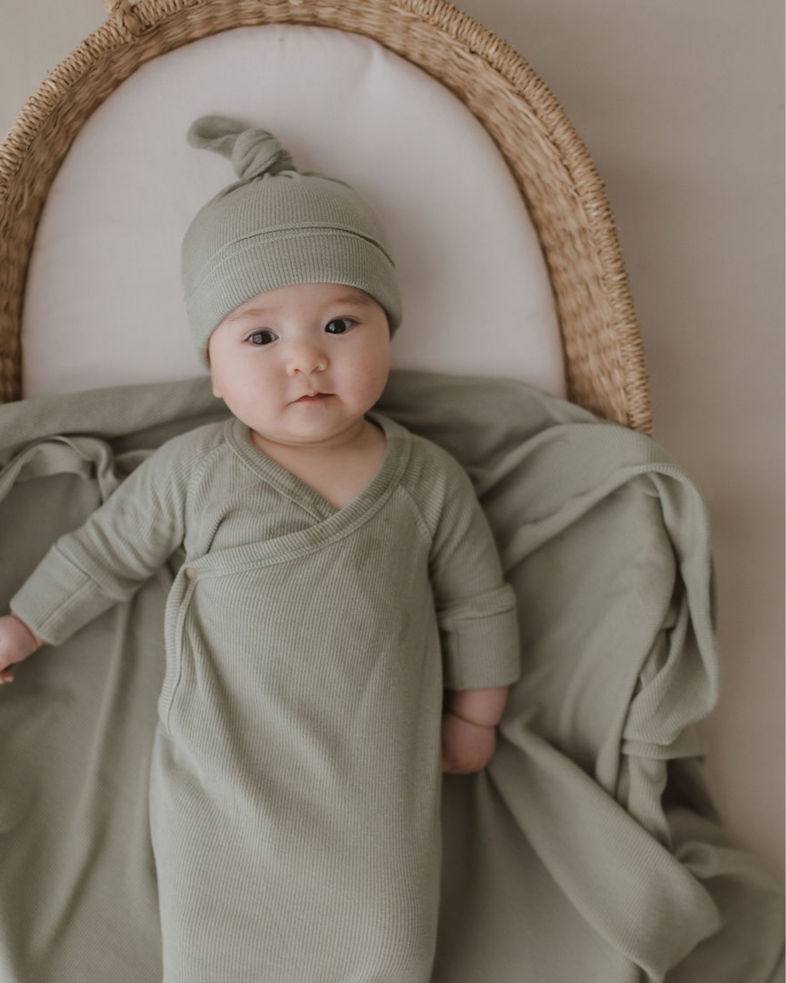 Swaddle Blanket. Sage