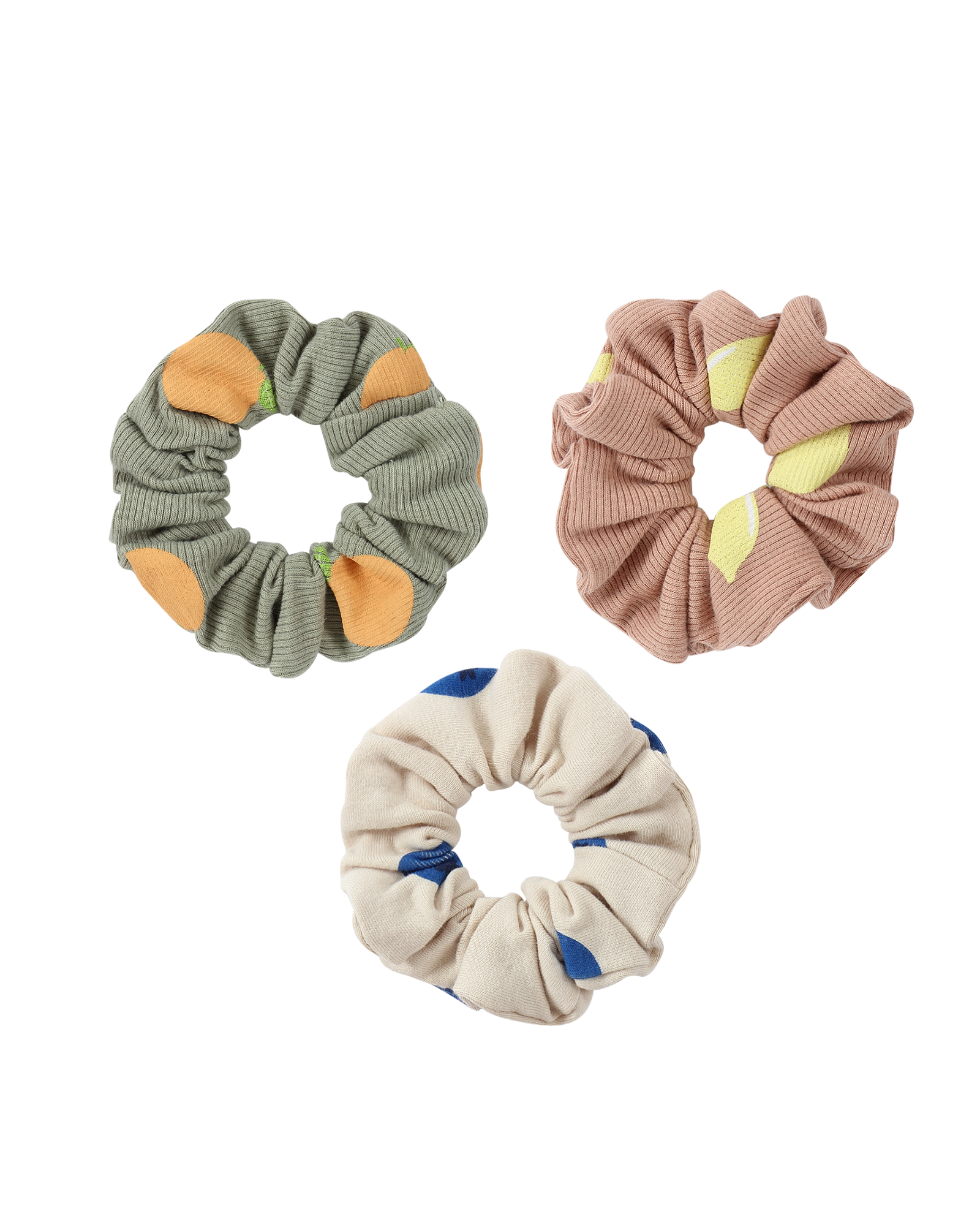 Scrunchie (pack of 3) - Oranges, Lemons, Blueberries