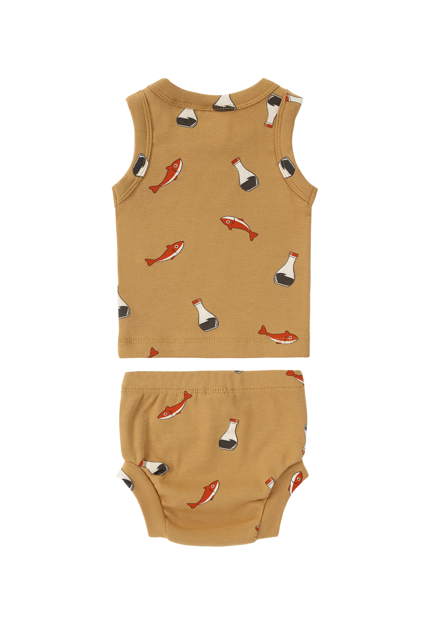 Singlet & Nappy Cover. Fish x Soy