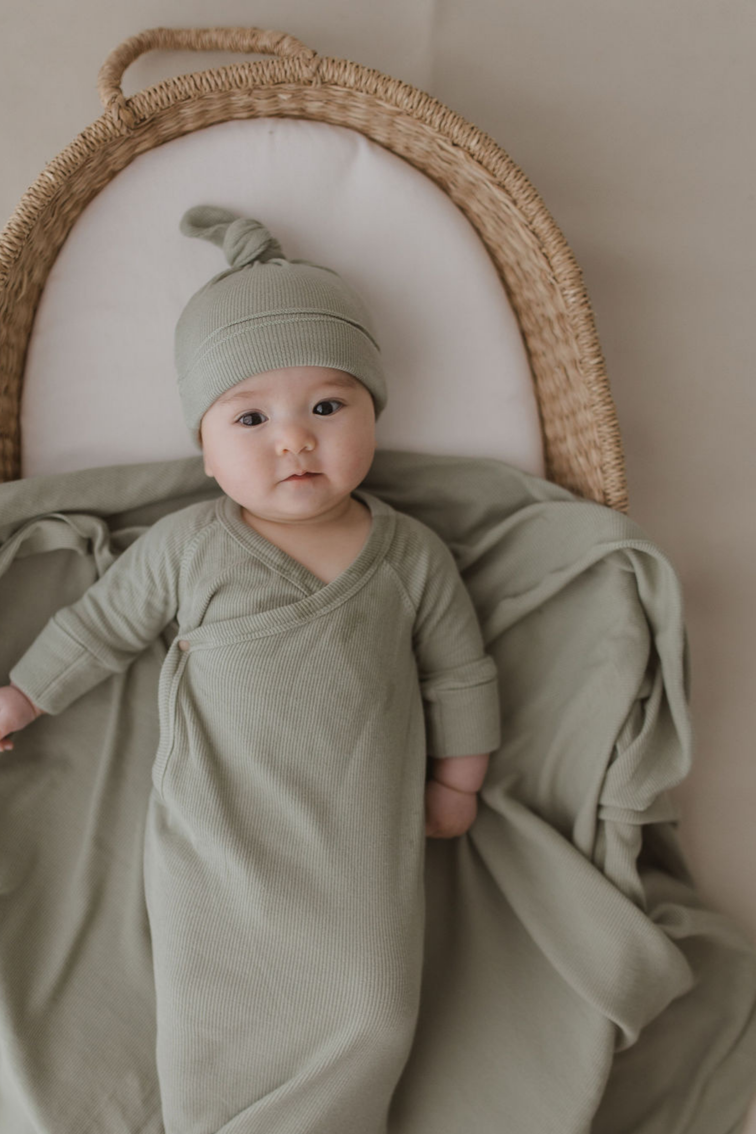 Swaddle Blanket. Sage