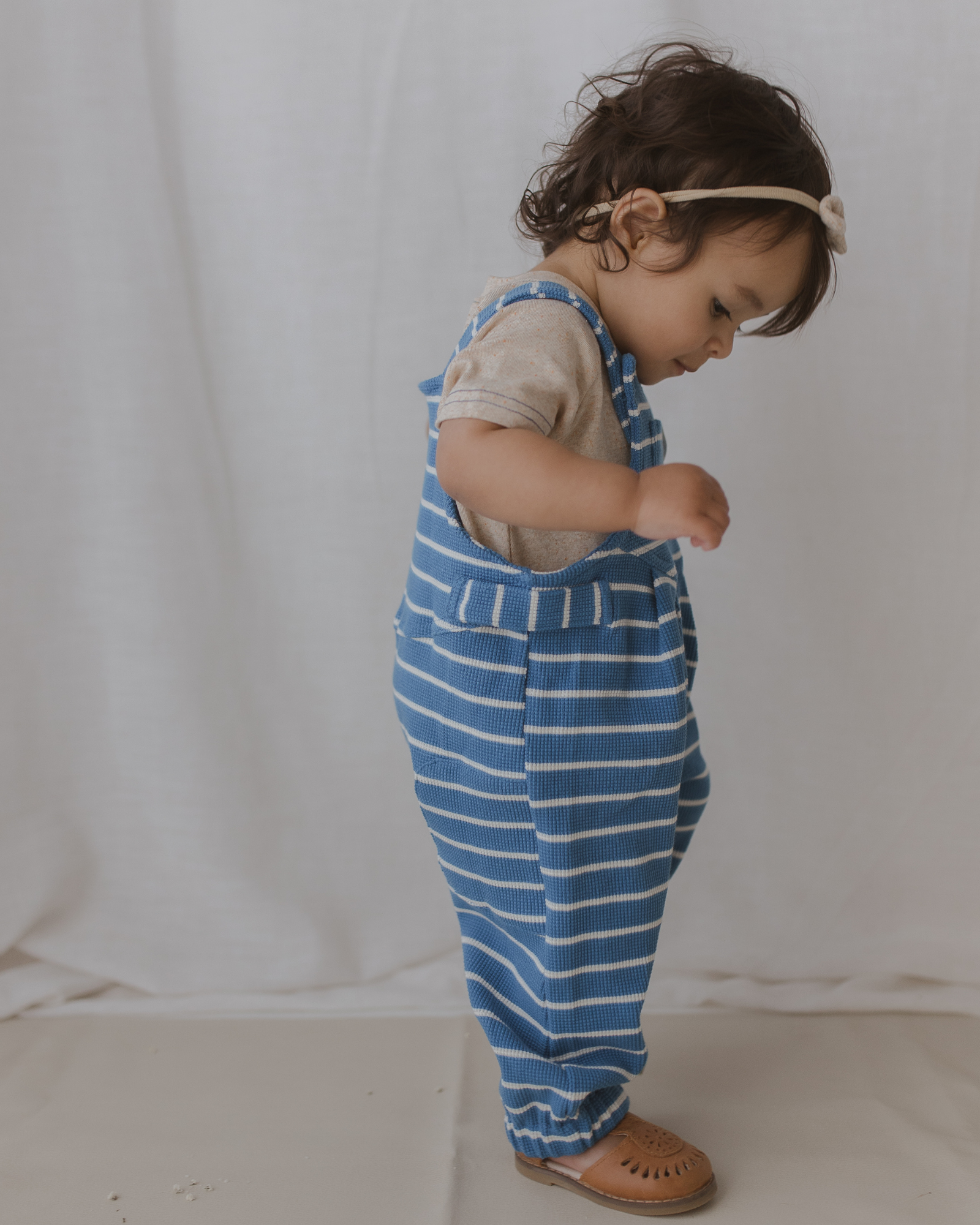 Waffle Overall. Electric Blue