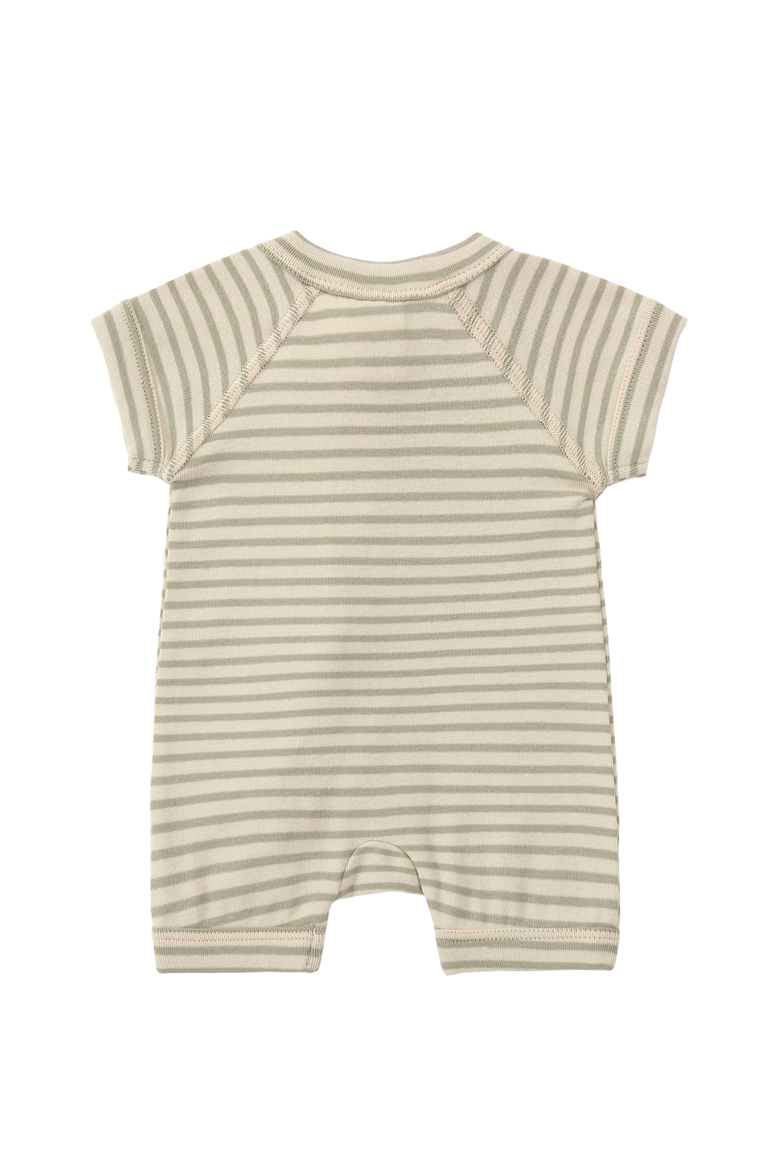 Zip Suit S/SS. Sage Stripes