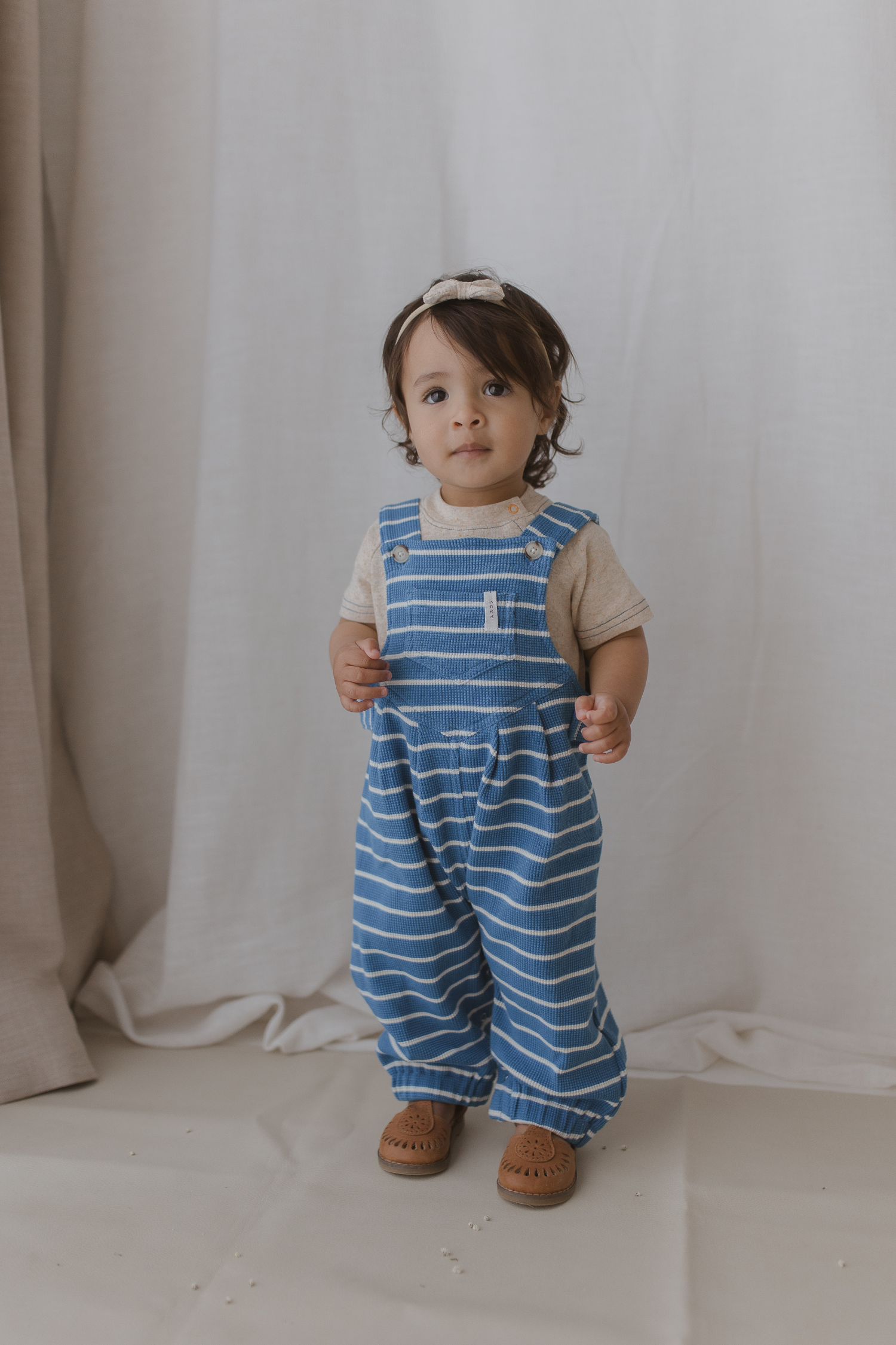 Waffle Overall. Electric Blue