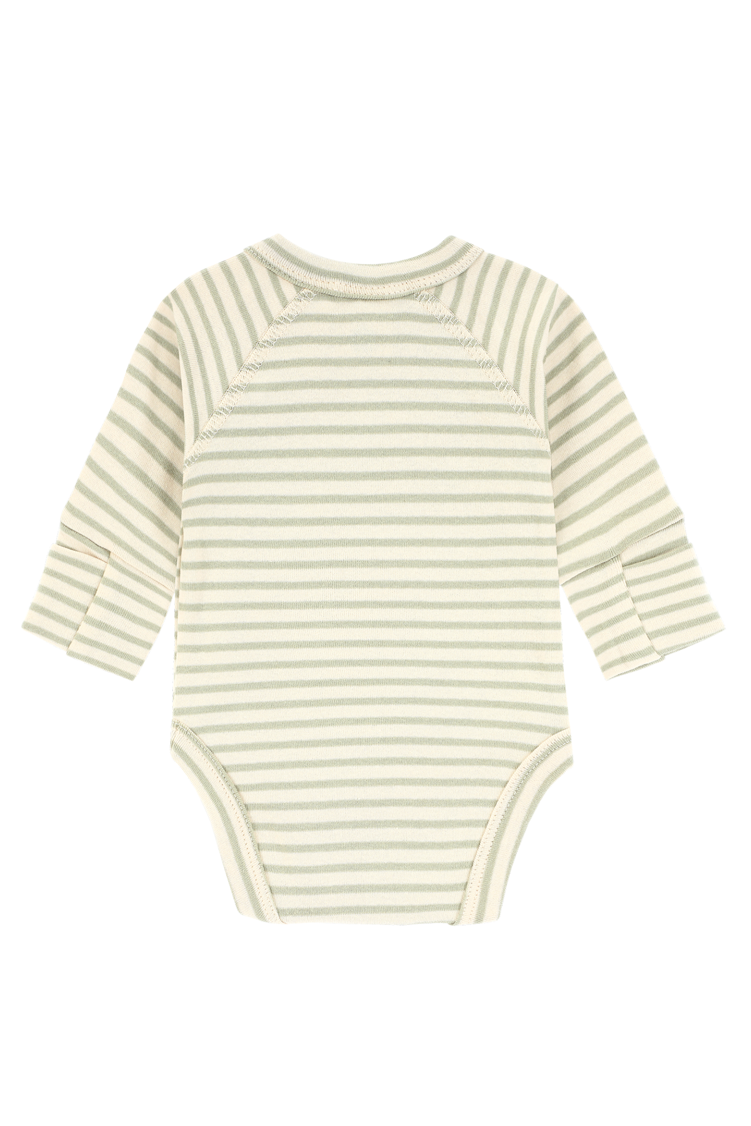 Kimono Suit. Sage Stripes