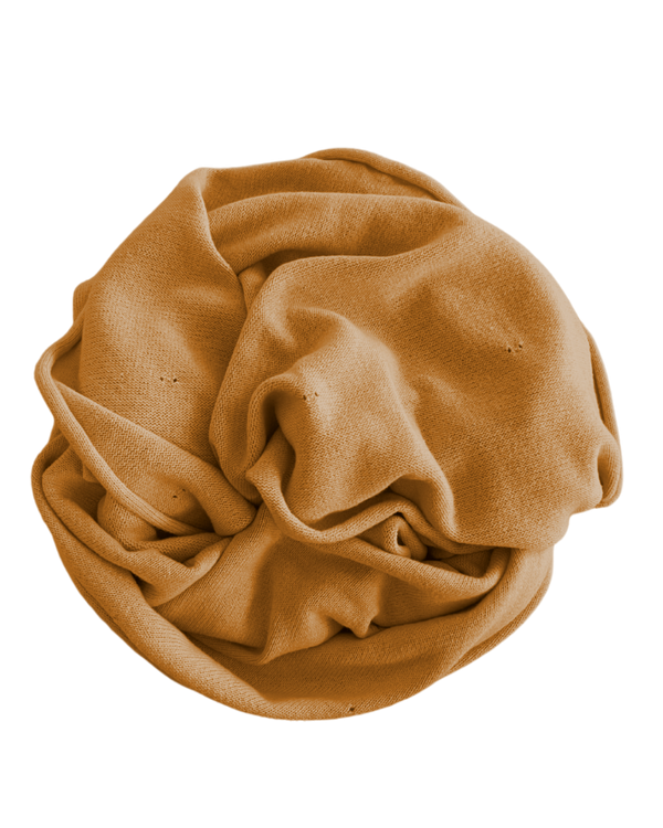 Knit Blanket (Pointelle). Mustard