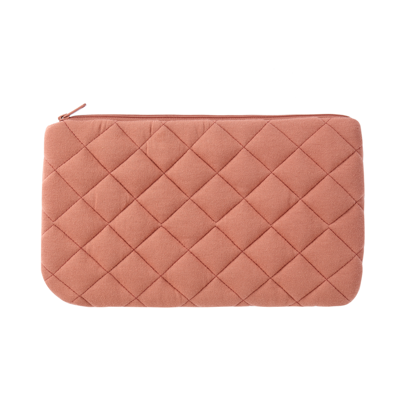 Quilted Pouch. Terracotta