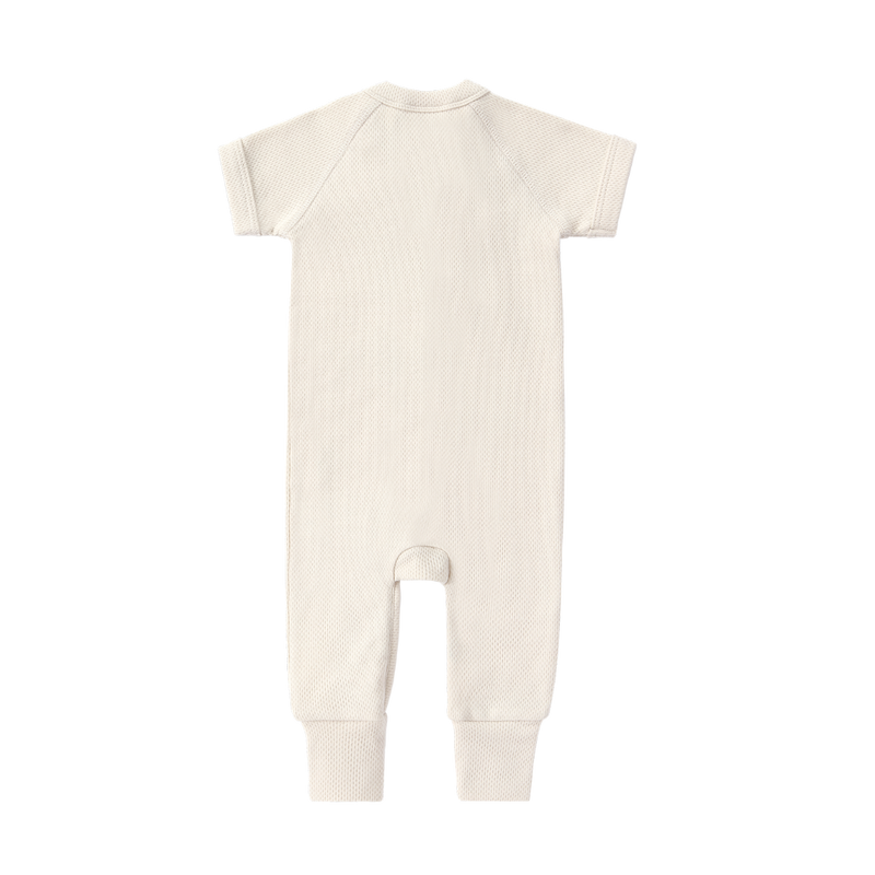 Zip Suit. Powder (Pointelle)